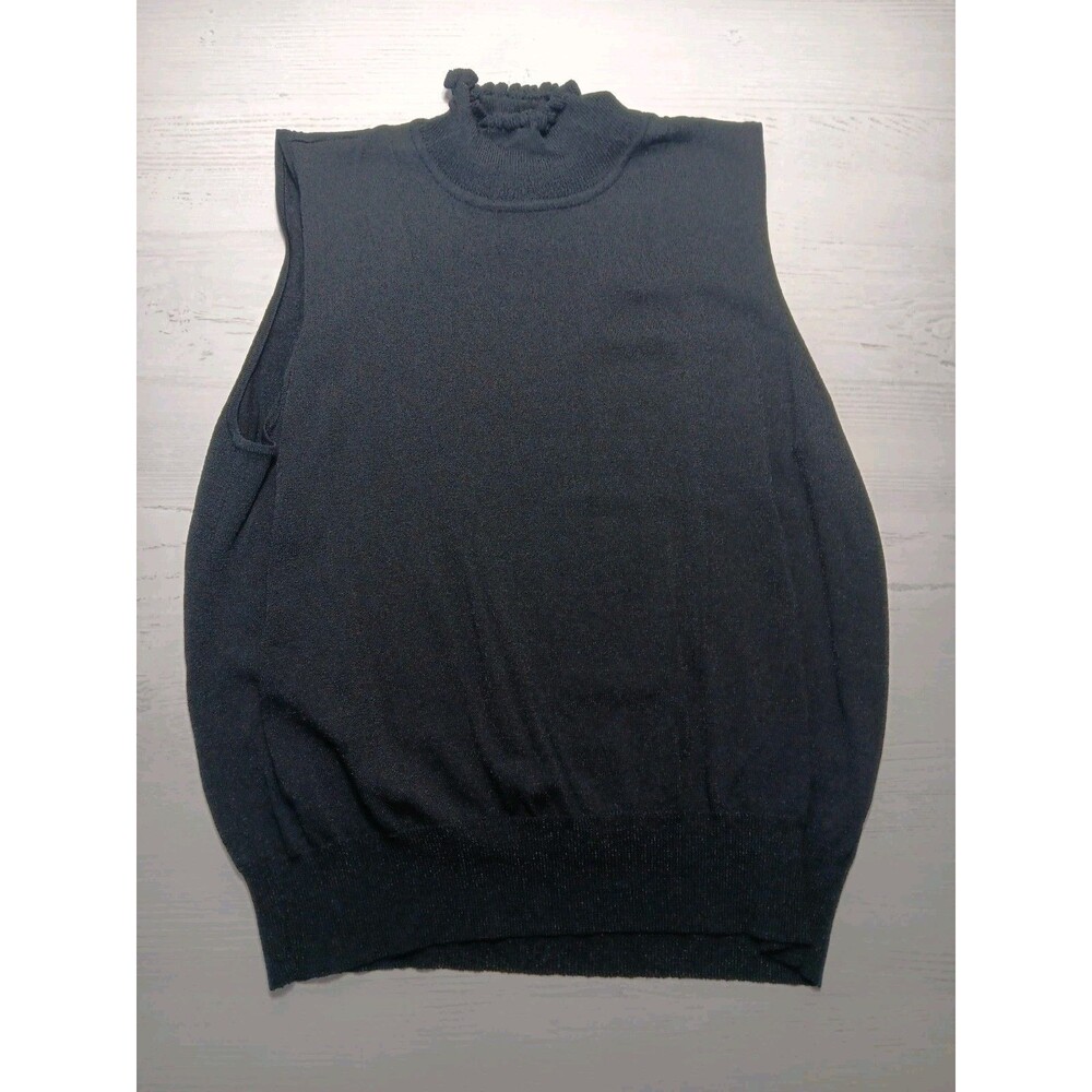 Josephine Chaus Size Large sleeveless turtleneck Black Hong Kong